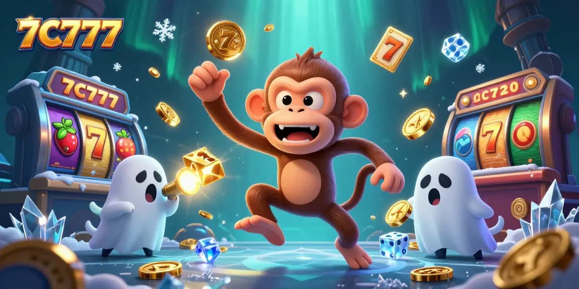 Experience thrilling gaming action at 7C777 with captivating slot reels and vibrant characters.