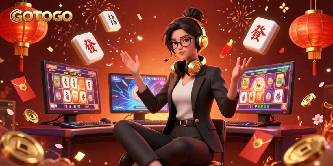 GOTOTO menampilkan hiburan kasino online yang imersif dengan permainan slot yang berwarna-warni dan suasana yang dinamis.