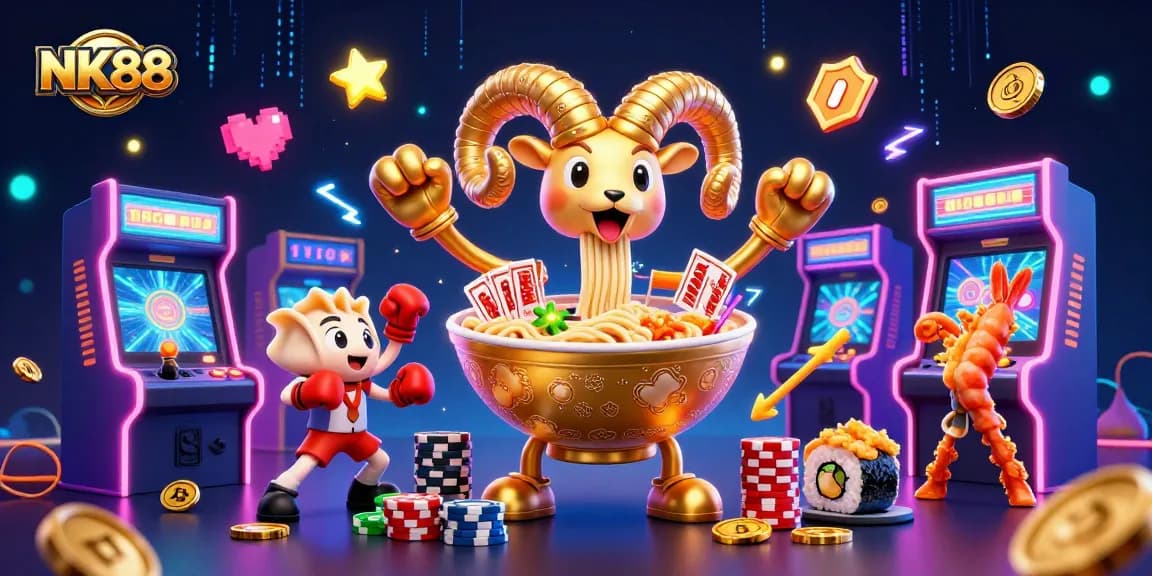 Engage in thrilling gameplay at NK88 with vibrant characters and dynamic casino elements.