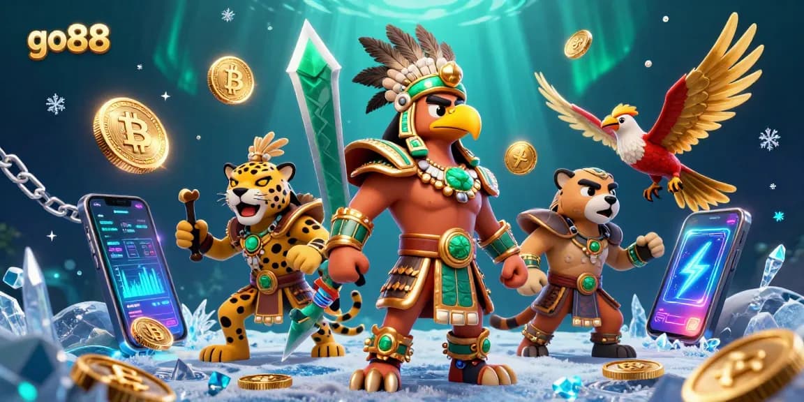 Khám phá go88 với hình ảnh các chiến binh Aztec và các biểu tượng cá cược sống động.