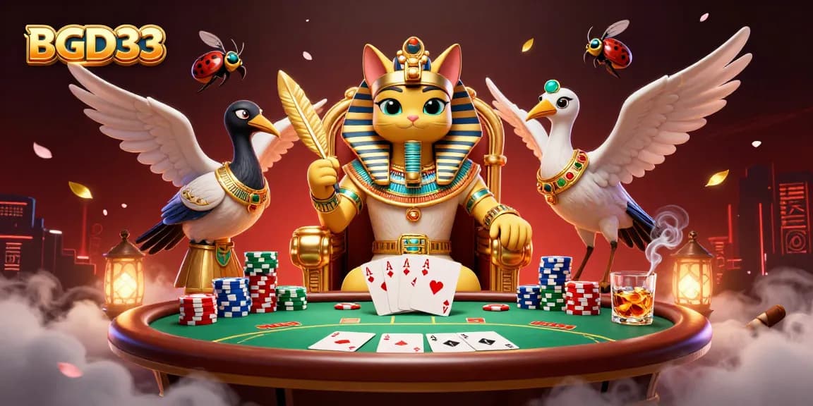 Experience high-stakes action at BGD33 with 3D cartoon characters involved in a thrilling poker game.