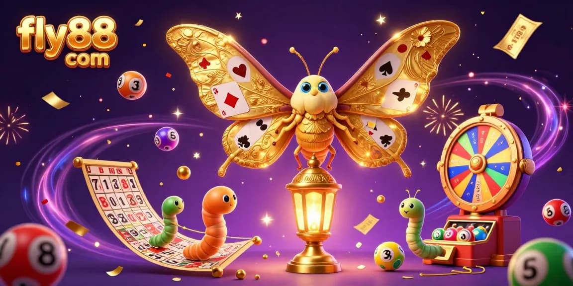 Experience the thrill of winning at fly88 com with dynamic casino scenes and golden elements.