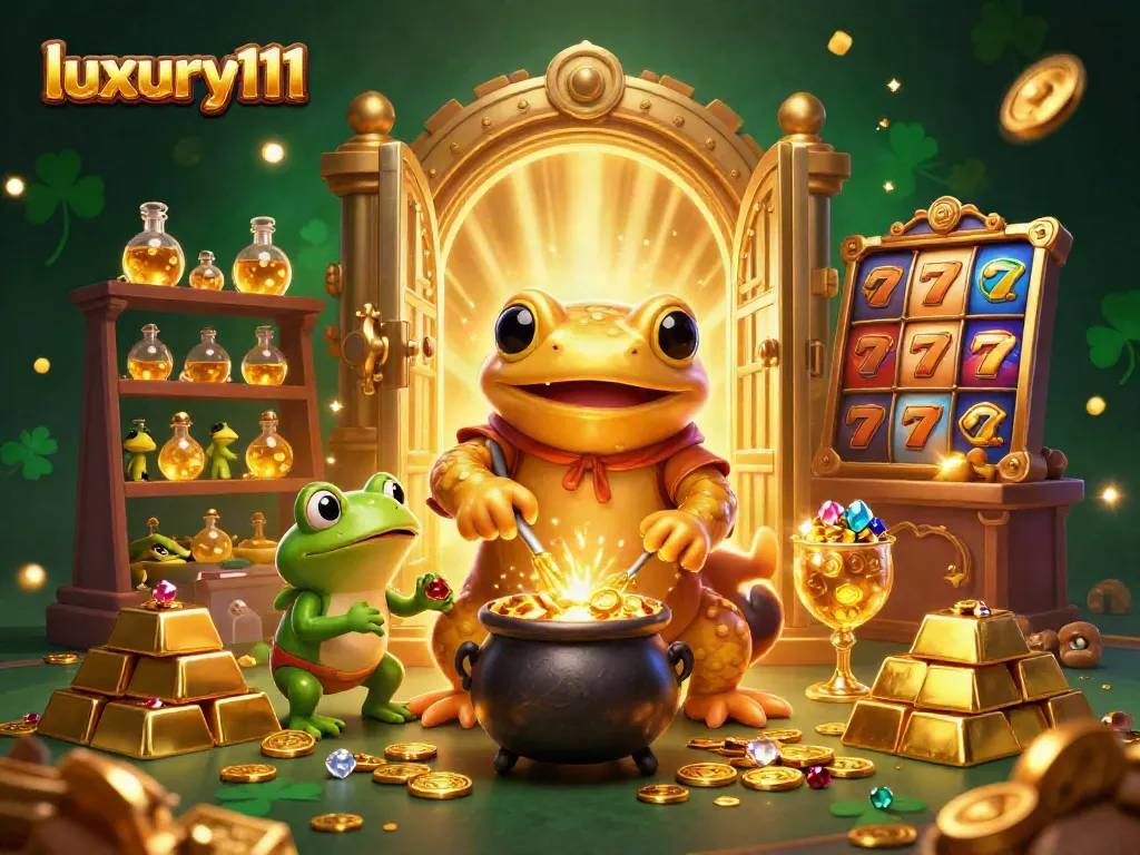 Engage with luxury111 in thrilling slot gameplay featuring golden alchemists and treasures.