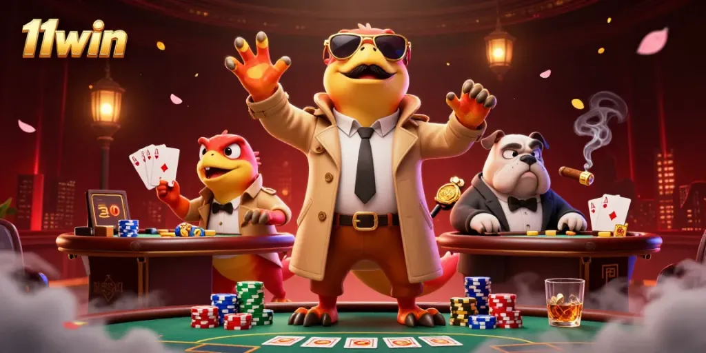 Join the excitement at 11win casino with raptors sneaking into the VIP lounge!