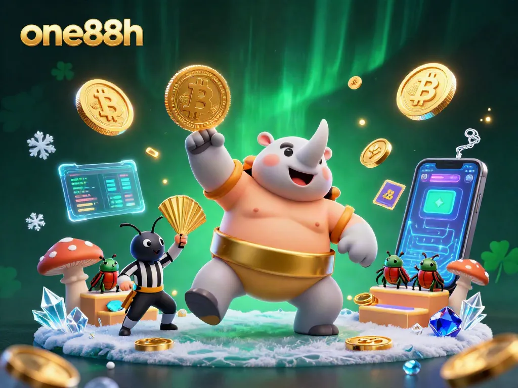 Experience the excitement at one88h with thrilling gaming and vibrant visuals in a lively 3D casino scene.