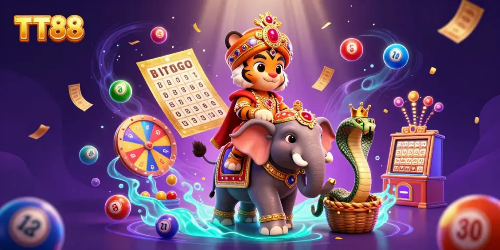 Win big with TT88’s vibrant casino adventures featuring an Indian maharaja and a jewel-encrusted elephant.