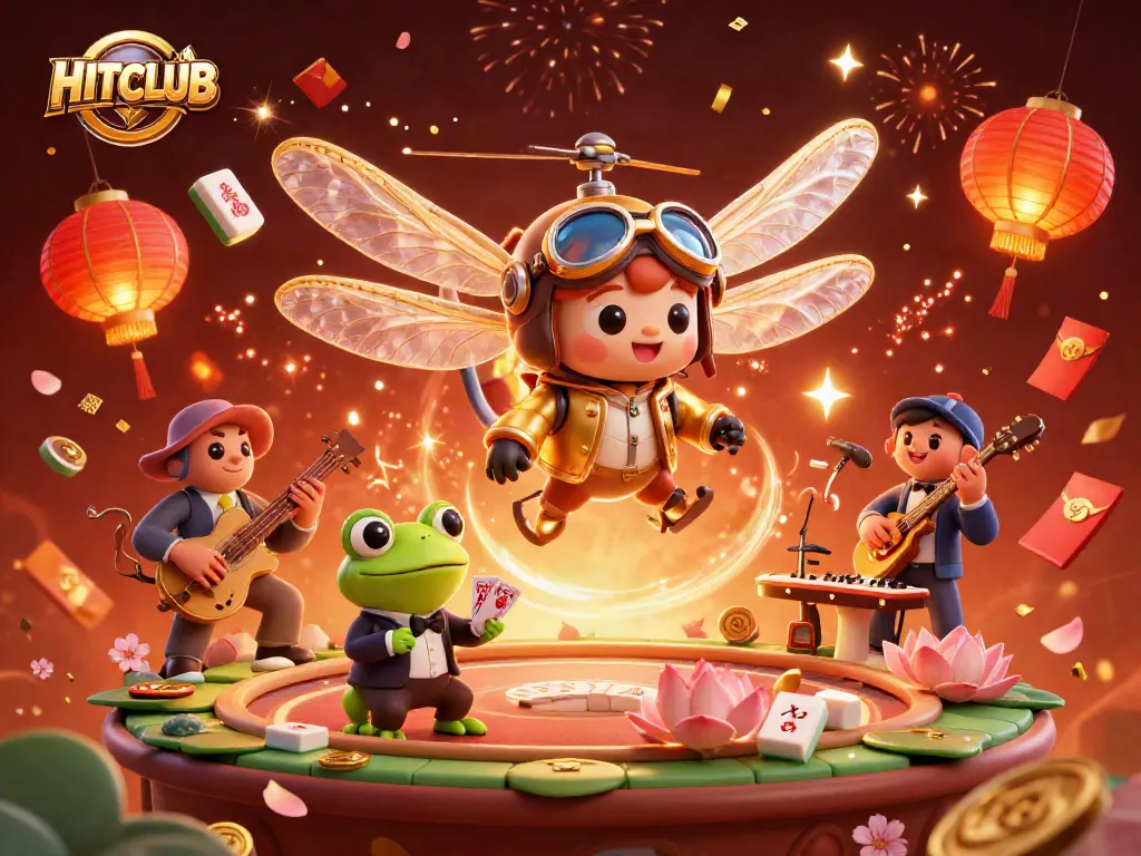 Engage in HITCLUB’s vibrant gaming world with our illustrated 3D scene showcasing thrilling casino action.