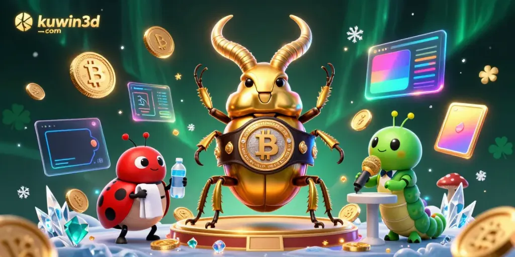 Engage with thrilling moments on kuwin3d com as a golden stag beetle champions the boxing arena, revealing casino games and rewards.