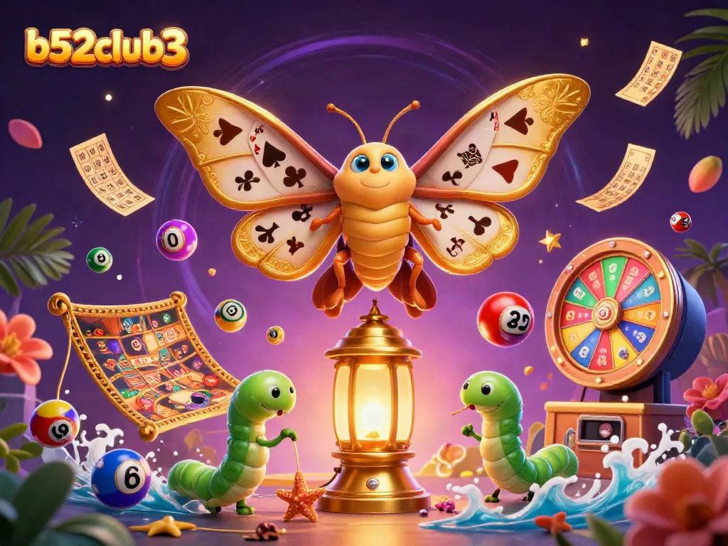Experience the excitement of gaming with b52club3, featuring vibrant lottery balls, games, and rich casino visuals.