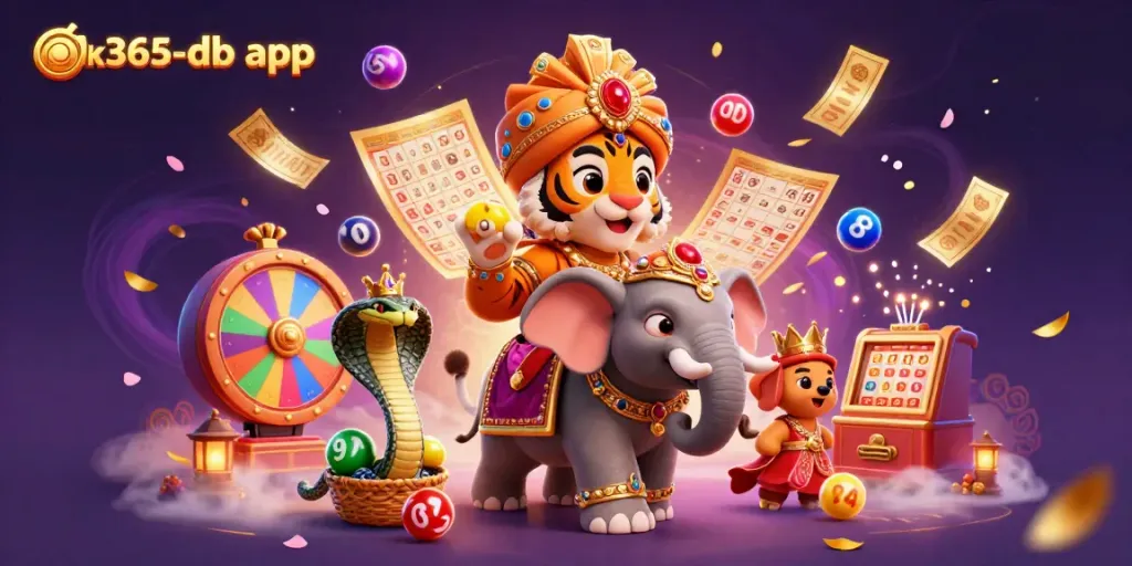 Engage with the vibrant world of gaming at ok365-db app featuring 3D characters in an exciting casino scene.