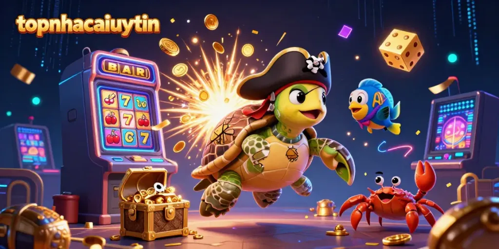 Experience thrilling wins at topnhacaiuytin with colorful casino games, vibrant characters, and dynamic elements designed for excitement.