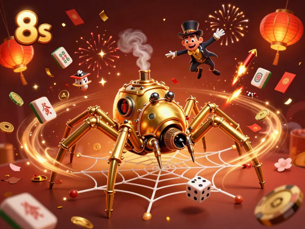 Experience the thrill of 8s casino with a vibrant steampunk scene featuring luck and strategy.