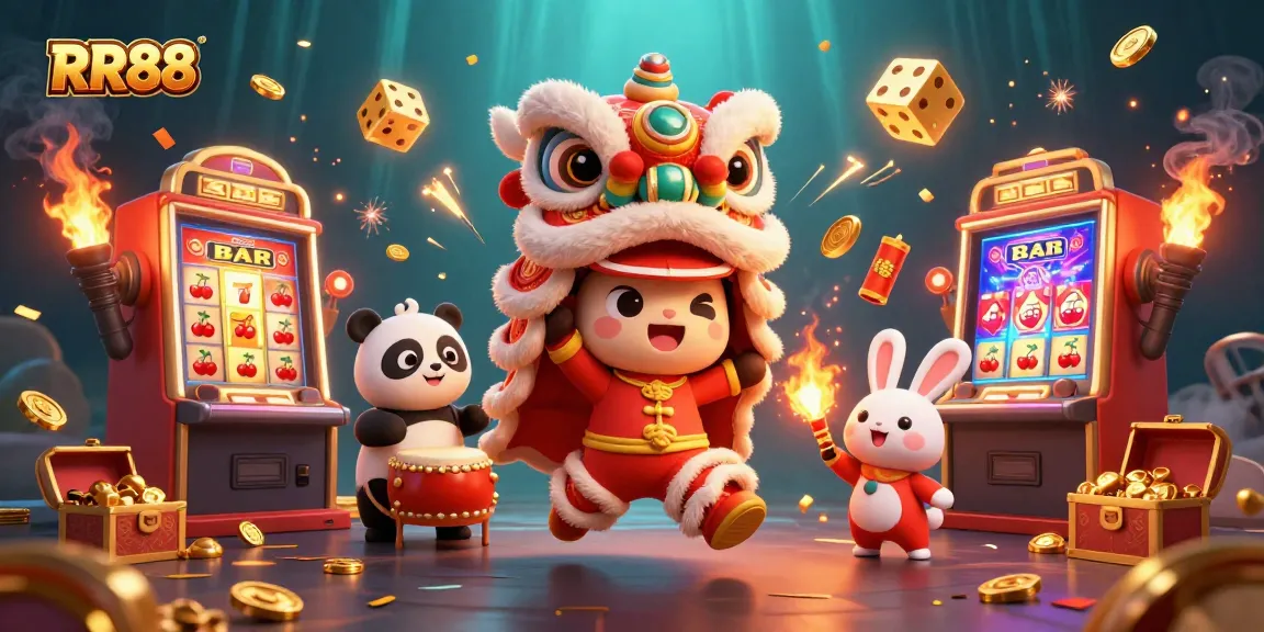 Experience thrilling wins at RR88 with vibrant 3D casino characters and dynamic gameplay elements.