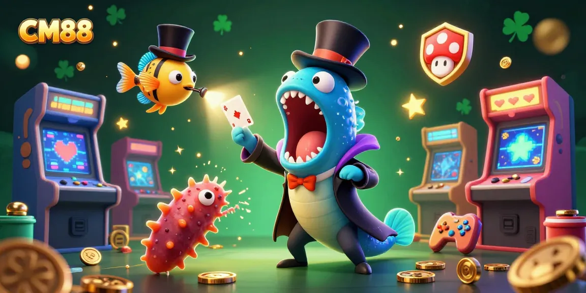 Experience CM88's thrilling online casino magic with vibrant characters and exciting game elements.