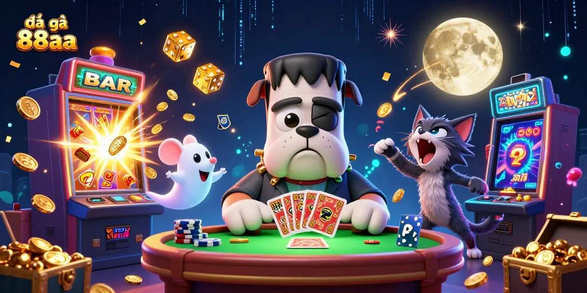 Watch đá gà 88aa unfold with vibrant visuals at an exciting gambling event featuring dynamic characters.