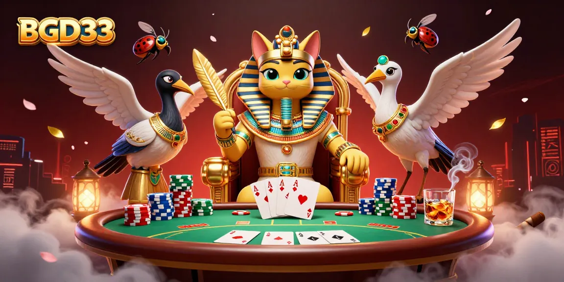 Experience high-stakes action at BGD33 with 3D cartoon characters involved in a thrilling poker game.