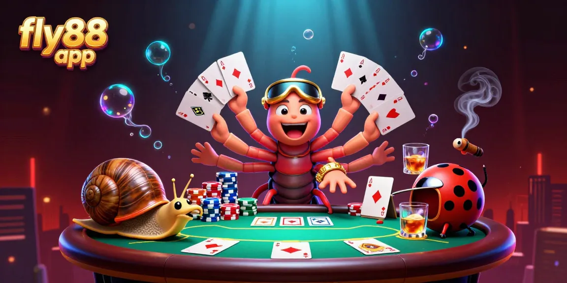 Experience the excitement of the fly88 app with a vibrant 3D casino scene featuring unique characters and stunning gameplay elements.