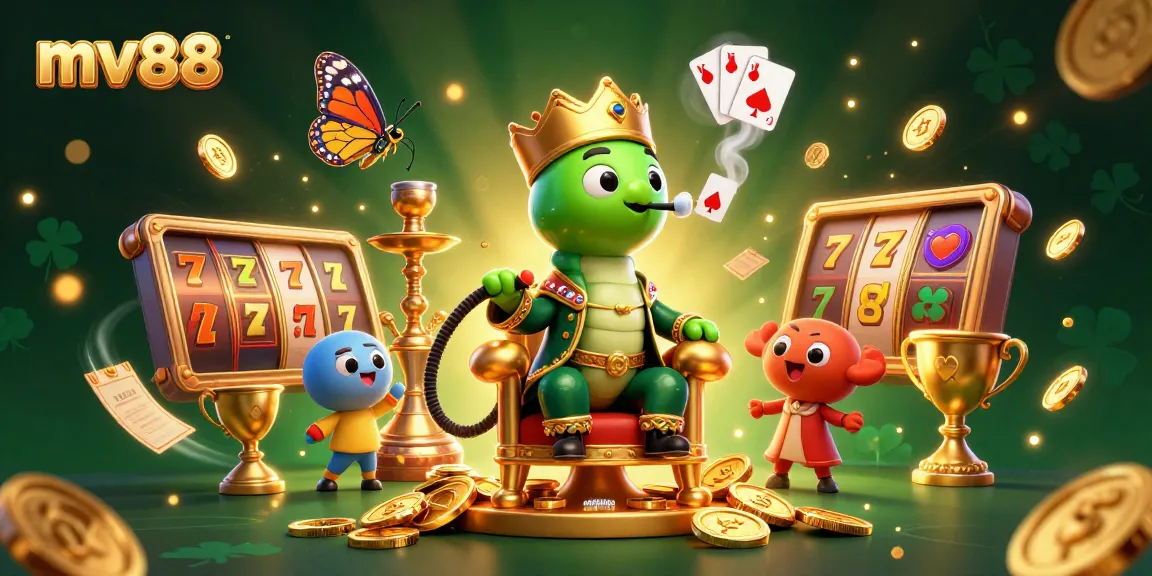 Win exciting prizes at mv88 with this spectacular casino illustration highlighting fun gaming elements.