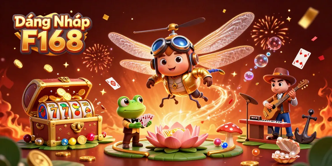 Experience the thrill of Đăng Nhập F168 with vibrant casino action and festive elements.